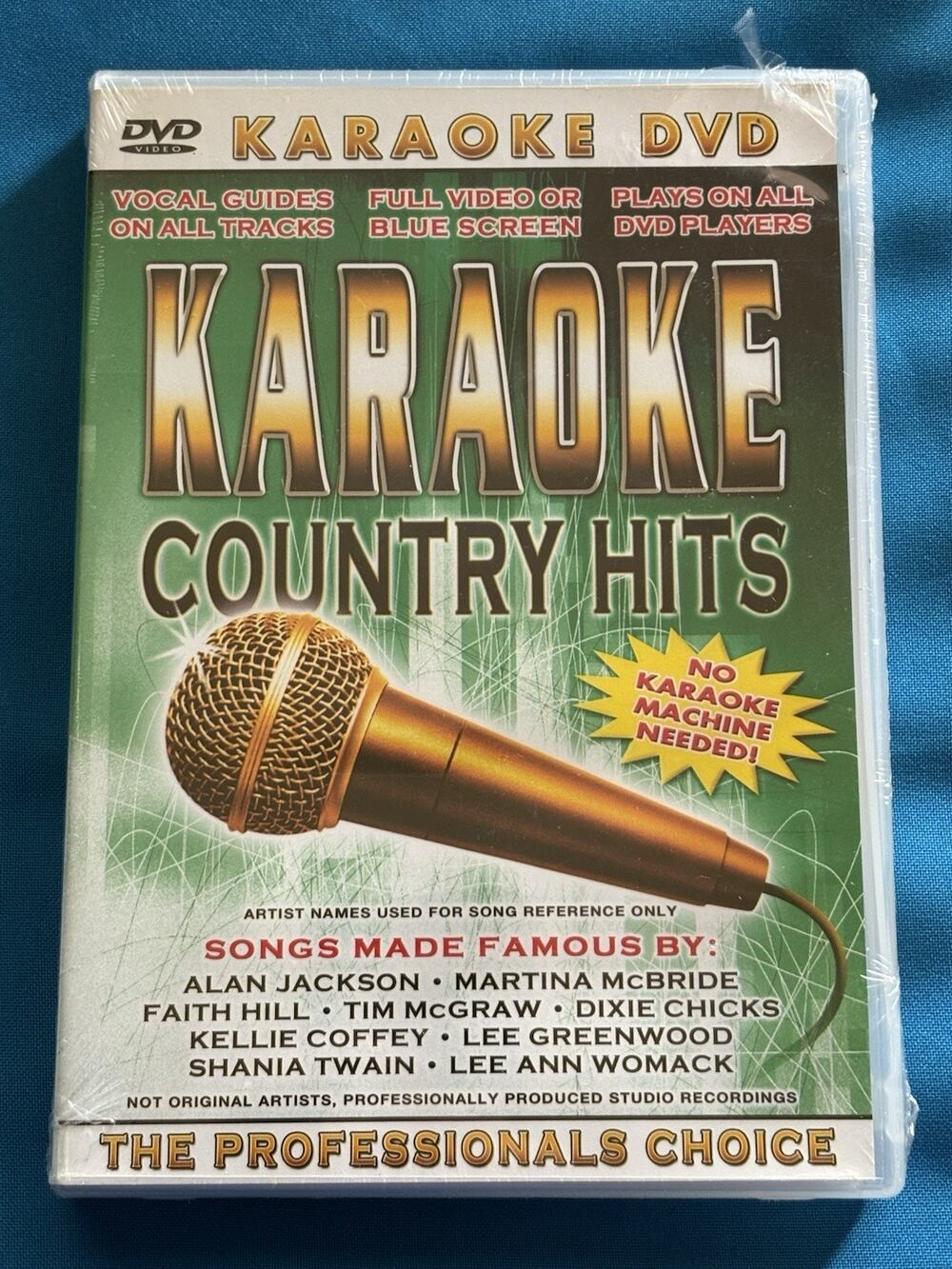 Karaoke Country Hits DVD Alan Jackson Tim McGraw Lee Greenwood NEW
